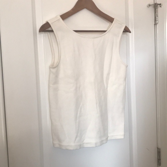 Cream Sleeveless Textured Top - Picture 1 of 4